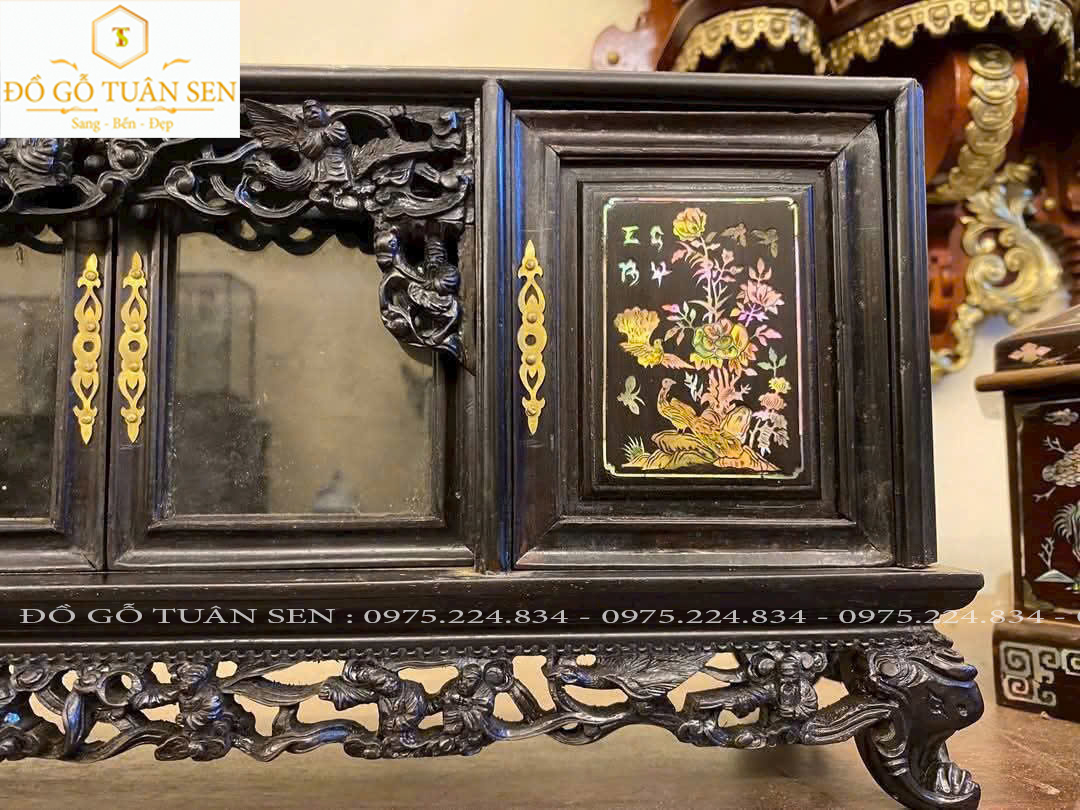 Thông tin kích thước tủ chè mini gỗ trắc đẹp 